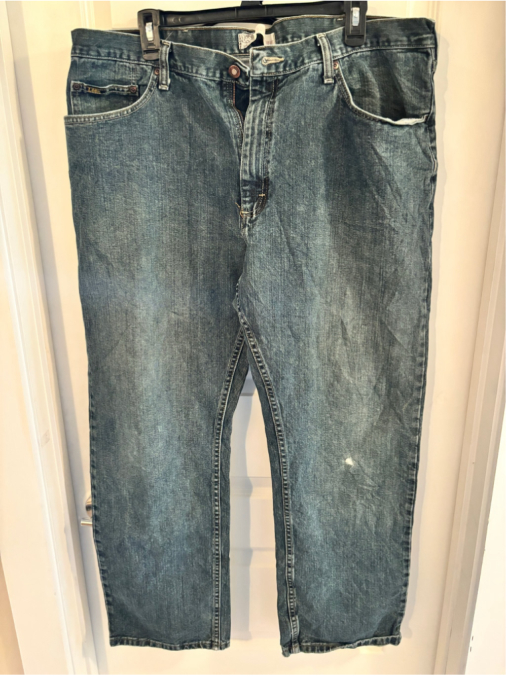 Lee Premium Select Men's Regular Straight Leg Jeans 42x30 Blue 100% Cotton 20019